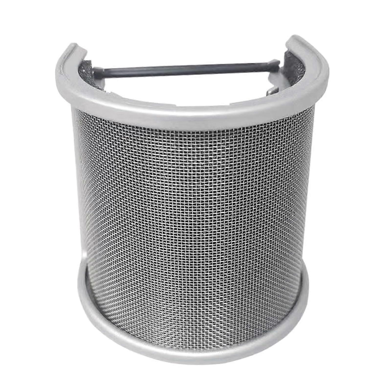 Microphone Pop Filter Condenser Microphone PC Studio Metal Windshield for Microphone Popping Screen Replacement Silver Ref: 8968