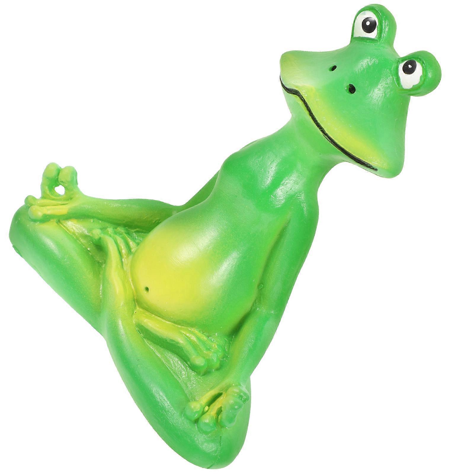Outdoor Cute Frog Decor For Garden Use With Charming Details And 2.8×1.2×3.1in Dimensions In Beautiful Green Color 1Set