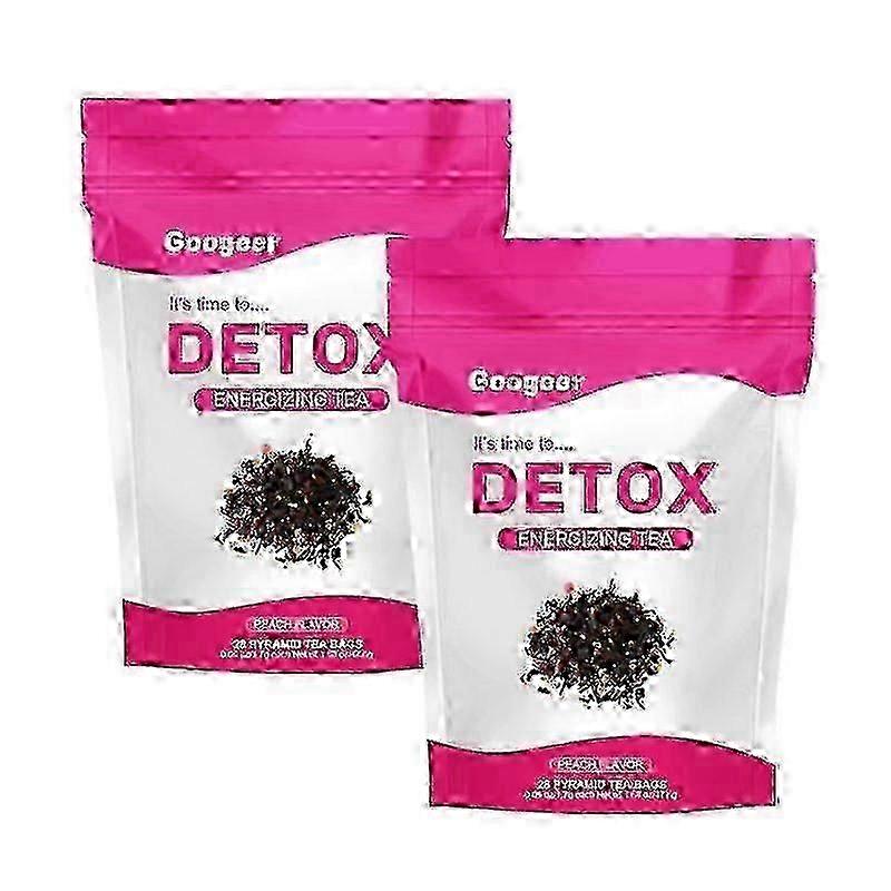 2x28pcsデトックスファットバーナーティーハーバルスリミングティー減量、男性女性のための代謝ブースト脂肪減少