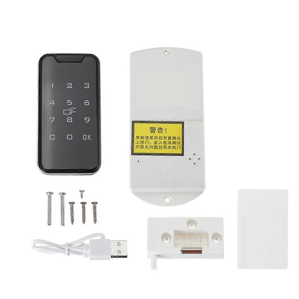 1 Electronic Cabinet Lock, Intelligent Digital ID Password, Keyless Lock, Touch Keypad, Electronic Wardrobe, File Door Lock, Drawer Lock, Zinc Alloy