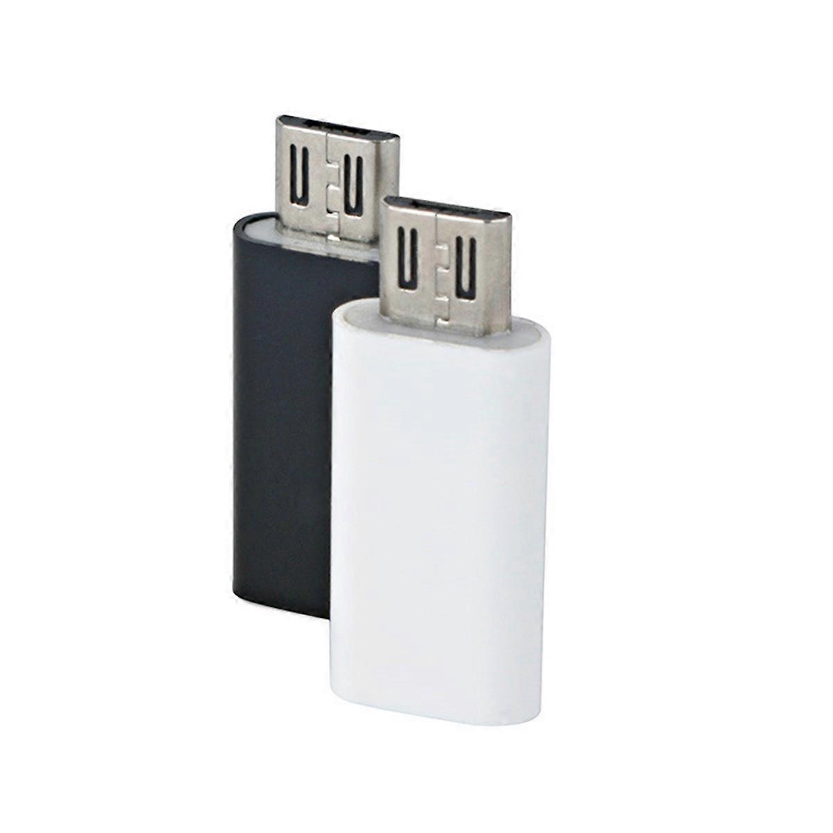 Usb To Usb C Adapter Plug 2Pcs Set For Daily Use Travel Office Work White Connectivity