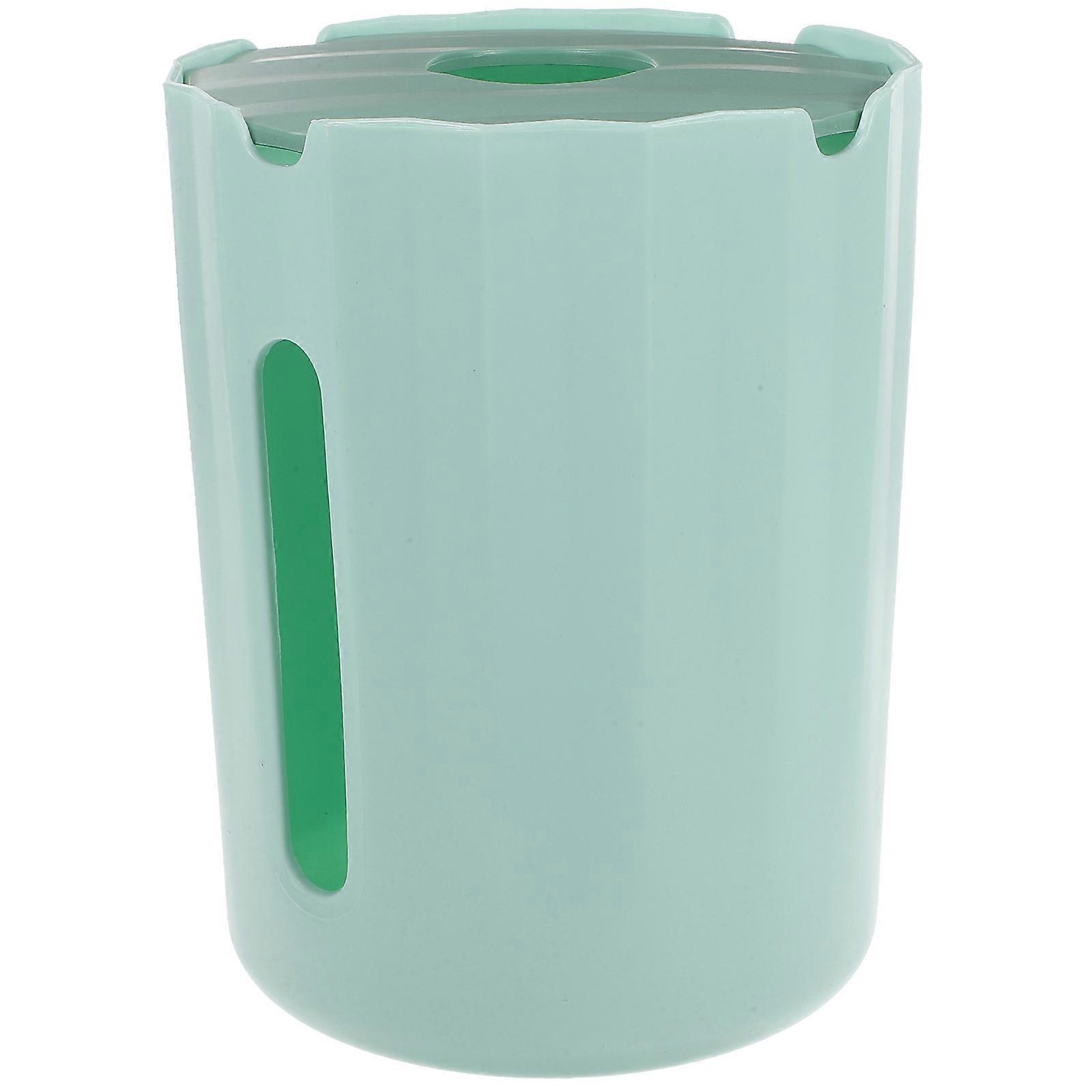 Nordic Style Tissue Box Holder with Dual Opening for Easy Access Green PP Material for Storage 4.5 x 4.5 x 5.3 inches