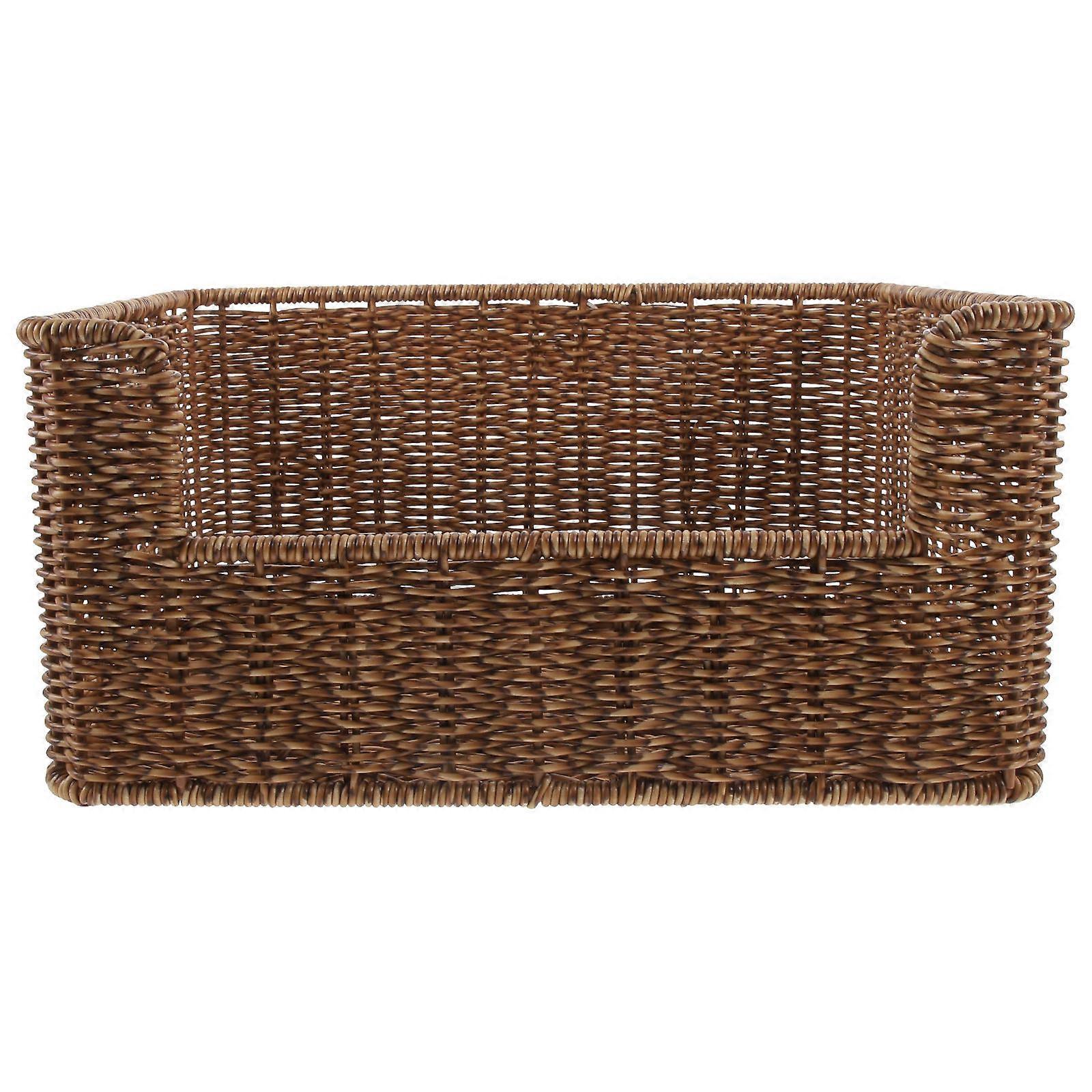 Rustic Decorative Organizer Storage Basket For Household Items In Brown Color 1Set