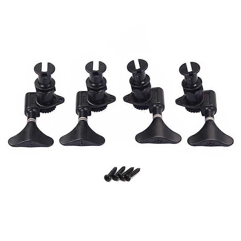 Nickel Tuning Key Pegs for Ukulele in Black Color with 1 Set of Sealed Machine Heads Ideal for String Tone Adjustment and Maintenance