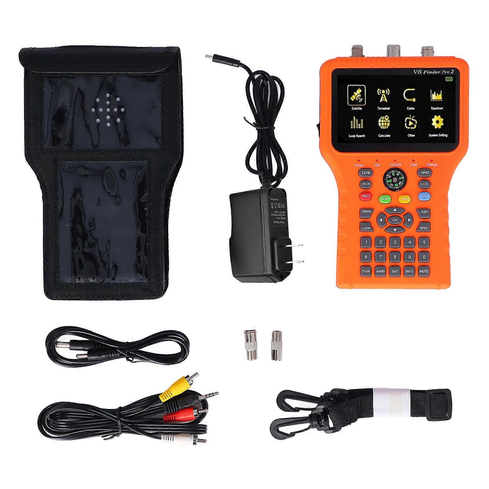 Satellite Finding Device 4.3in Colorscreen DVB S2X S T2 T Satellite Signal Meter 100‑240VAC