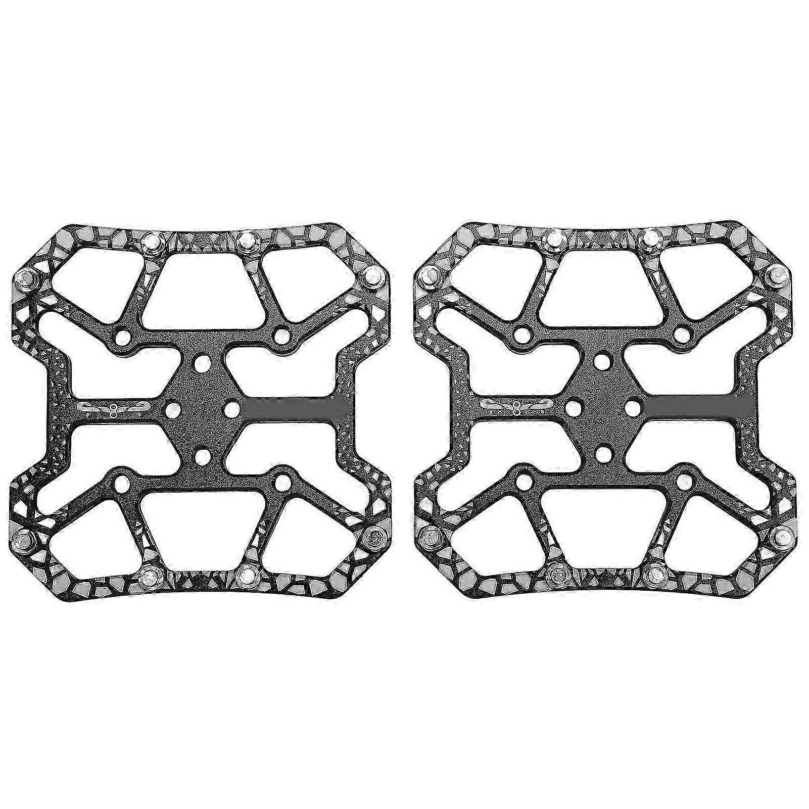 1 Pair Bicycle Clipless Pedal Converter Self Locking Disc Pedals Platform Adapter for SPD Bike SystemBlack