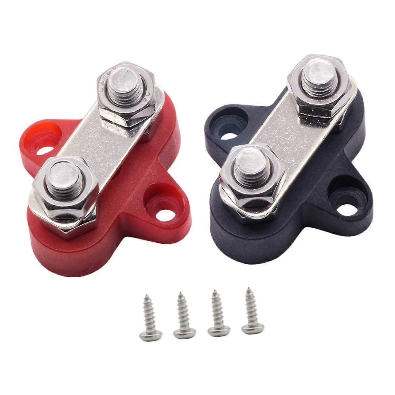 2 pieces end current rail motor bus bar terminal power distribution block car strip terminal block for boats
