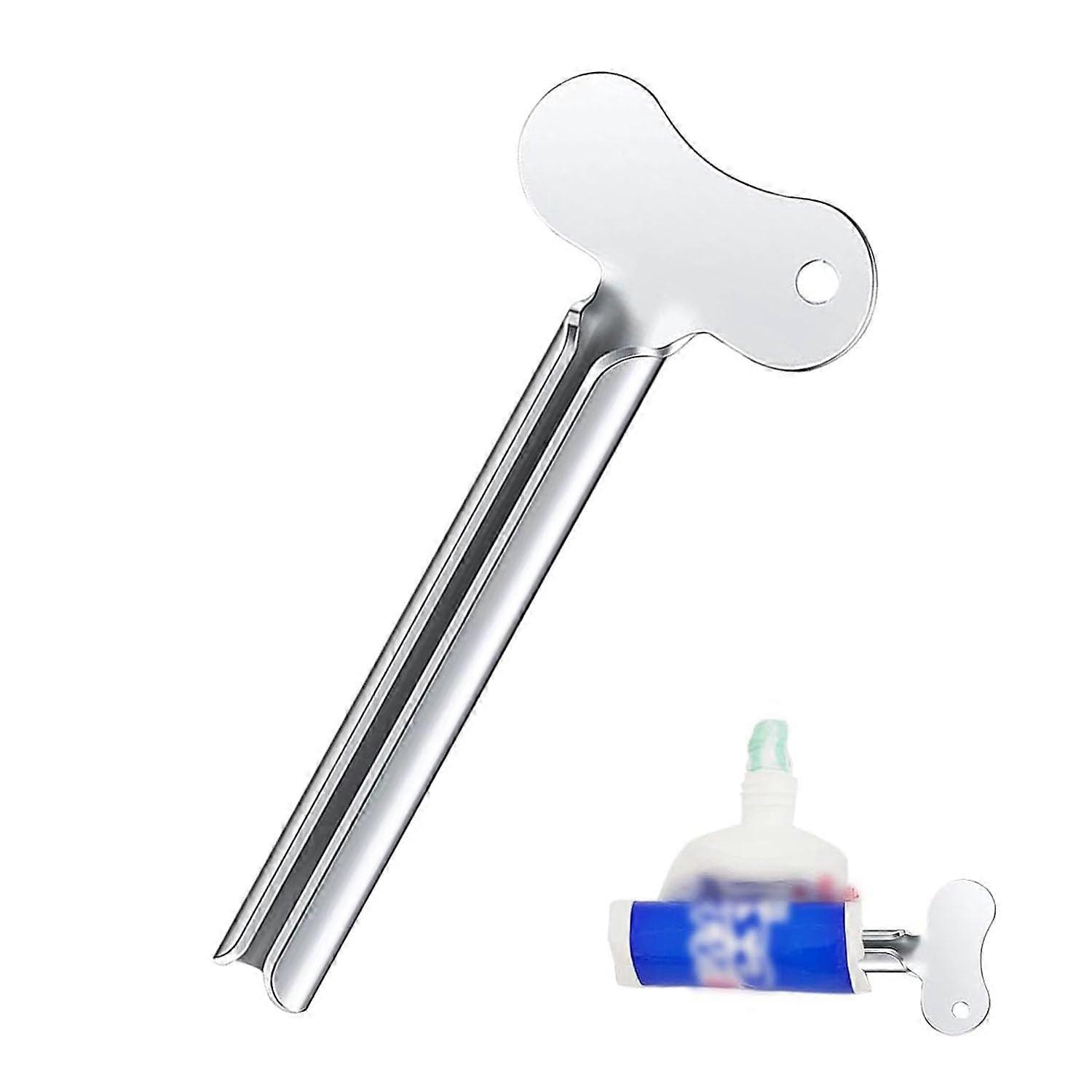 Toothpaste Tube Squeezer Stainless Steel, Rolling Toothpaste Dispenser, Easy-to-Use Tube Wrangler for Squeezing Toothpaste