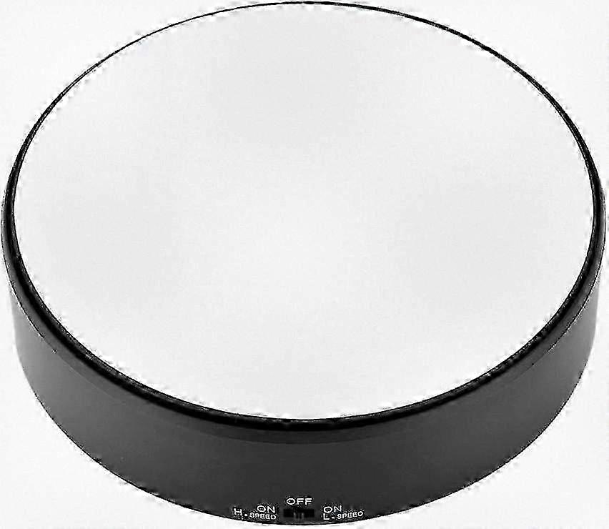 360° Rotating Jewelry Display Stand - Adjustable Speed Electric Turntable with Round Base