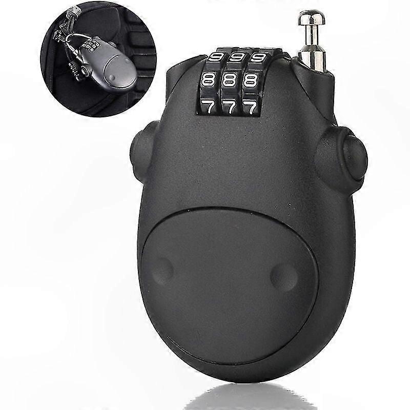 Combination Cable Locks for Bikes, Helmets, Luggage, Strollers, and More with Retractable Steel Cable Security Solution