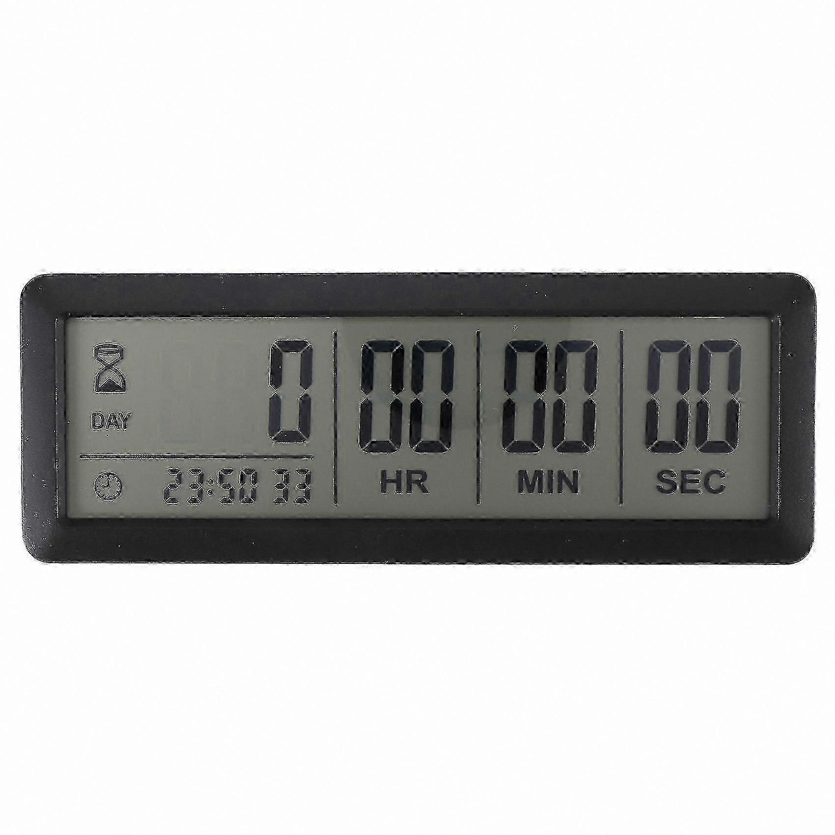 Large Digital Countdown Timer Clock - 999-Day Graduation Lab Kitchen Timer (Black)