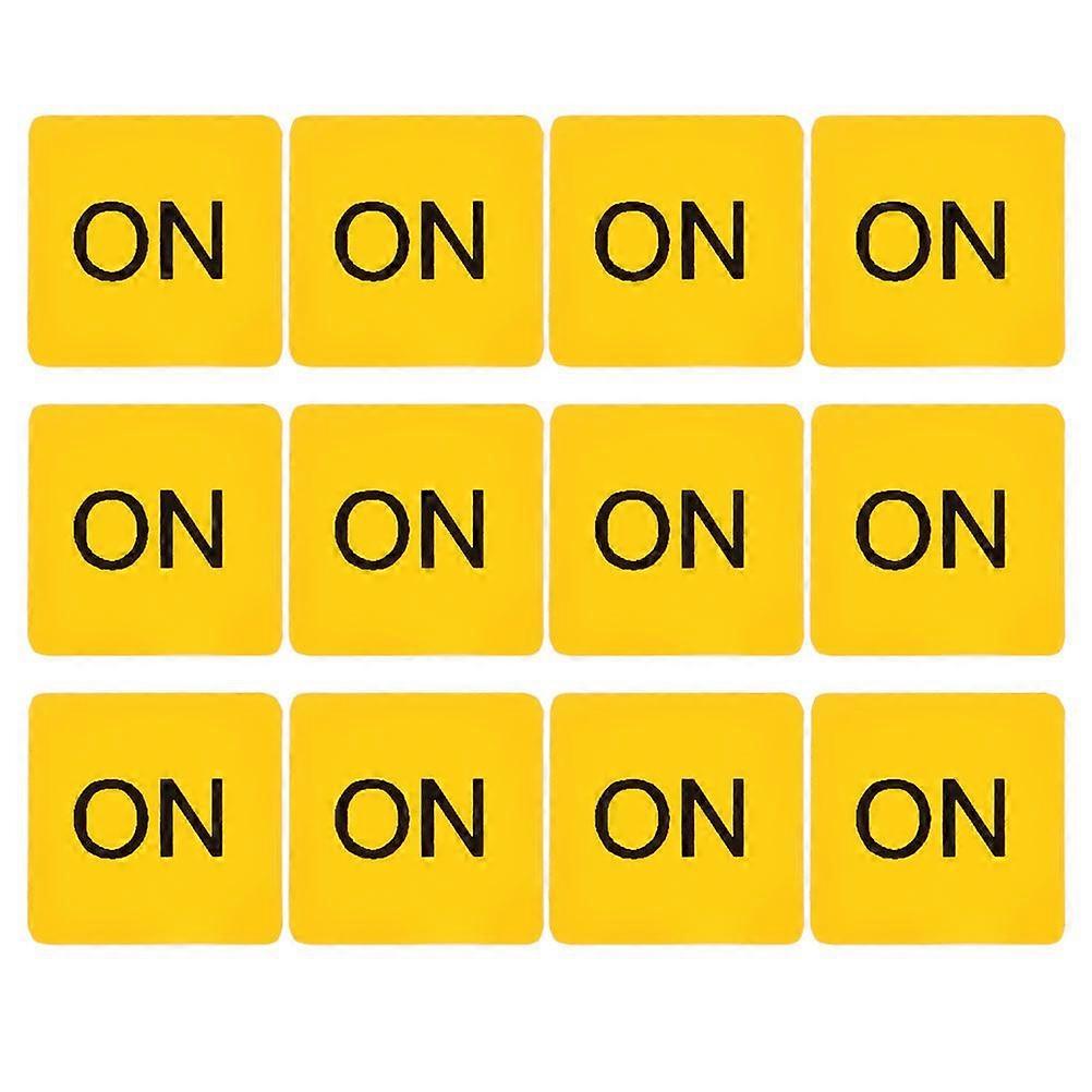 12 Sheets of PVC Device Switch Stickers Caution Switch Labels Stickers Multi-use On Stickers