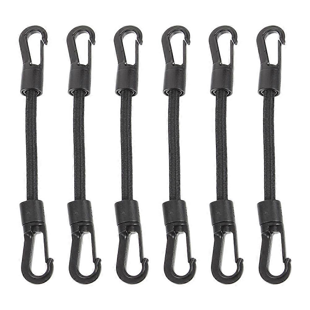 6pcs Portable Hook Ropes Multi-function Buckle Straps Elastic Tie Down Straps Outdoor Supply