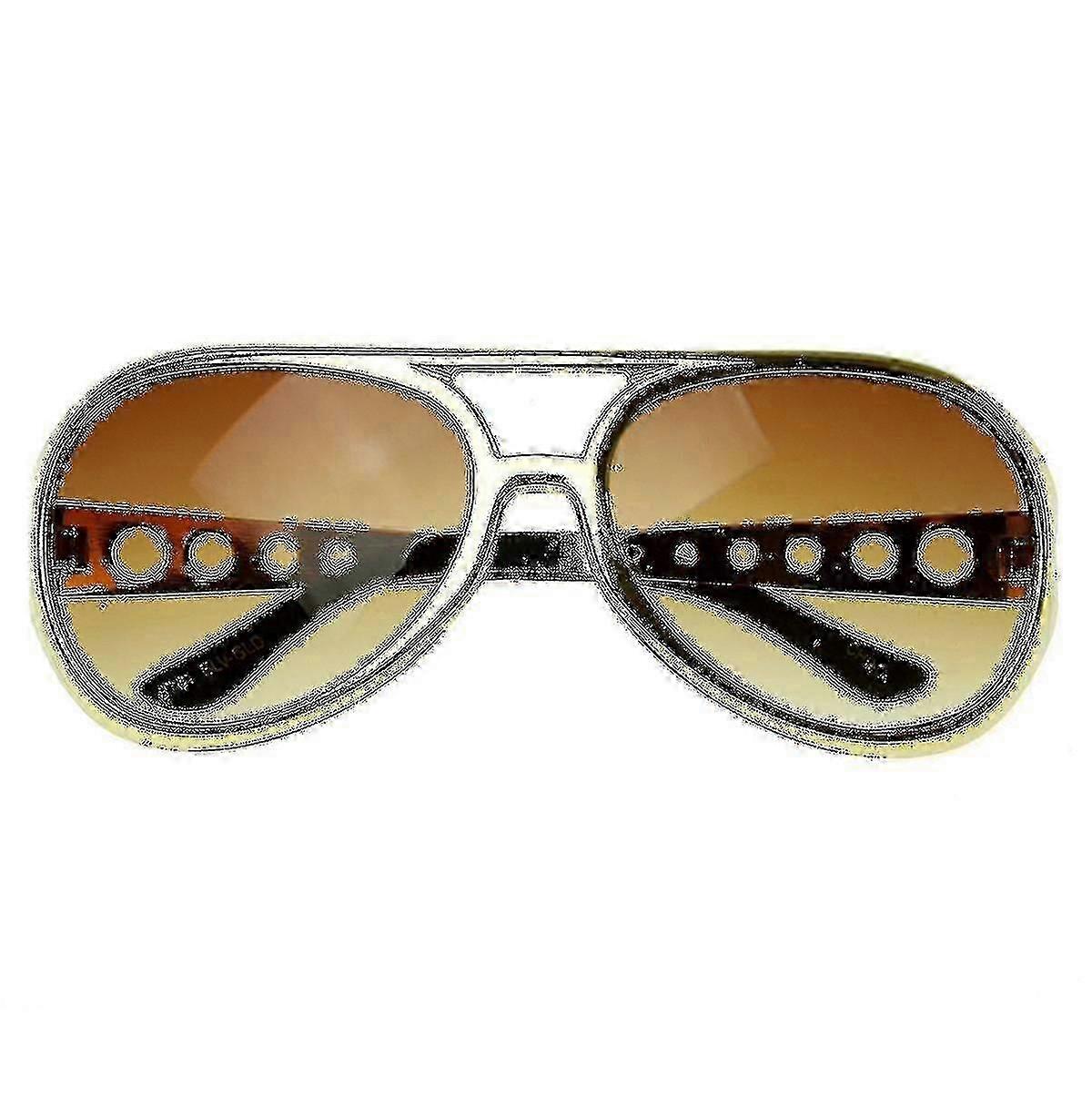 Μεγάλα γυαλιά ηλίου Elvis King of Rock TCB Aviator, ρετρό στυλ UV προστασία