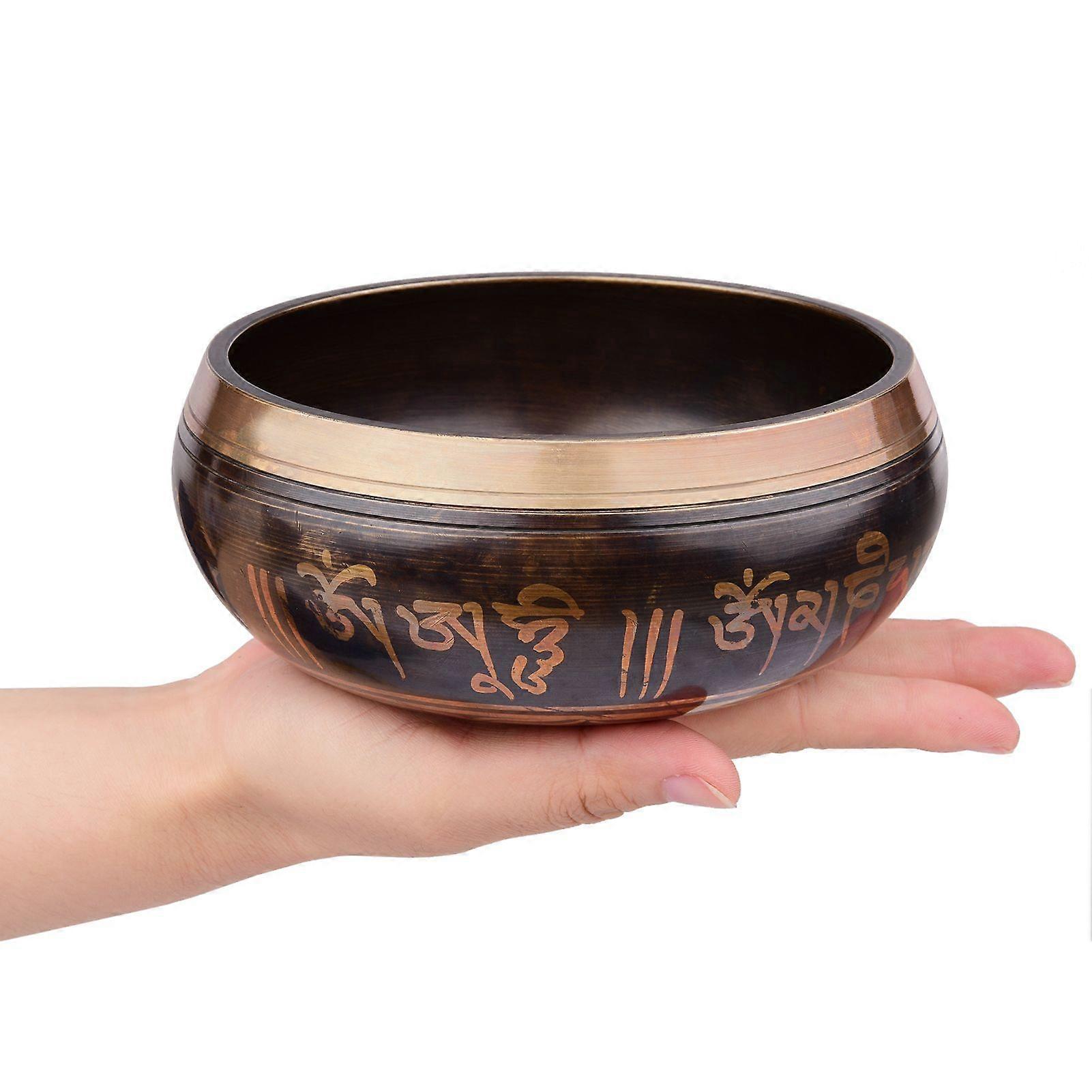 Tibetan Singing Bowl Set with 12.5cm/5inch Handmade Metal Sound Bowl & Soft Cushion & Wooden Striker for Meditation Sound Chakra Healing Yoga Relaxati