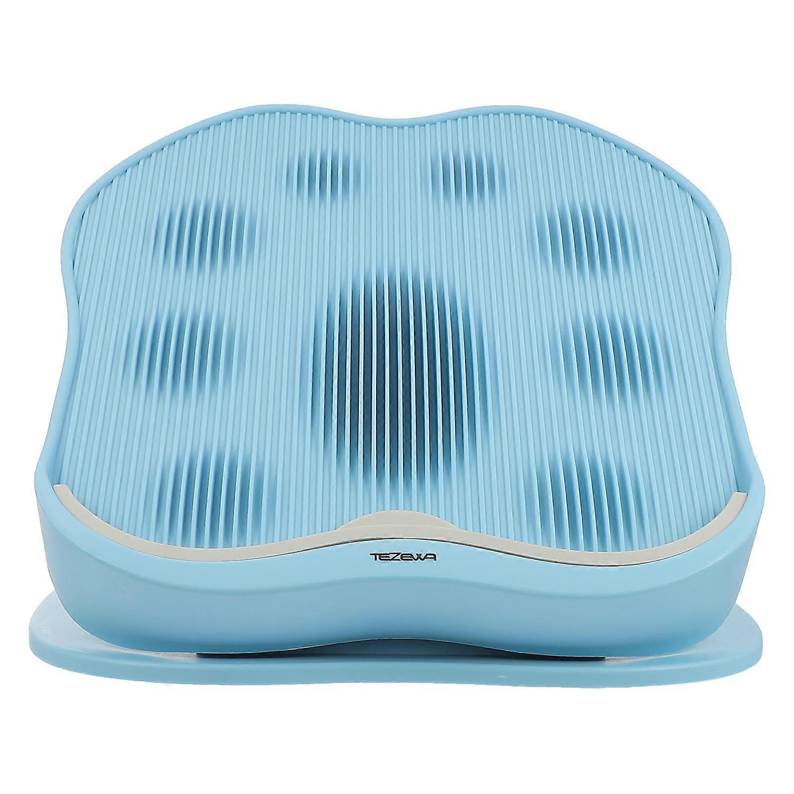 Portable Blue Fitness Pedal and Incline Board for Sports Use with Textured Surface 29.5 inch
