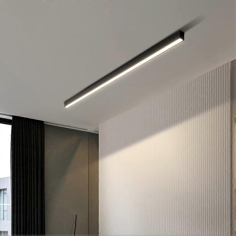 LED Ceiling Light 2.6ft Slim Strip Light 16W Tri Color Temperature Adjustable for Garage Office Warehouse Restaurant Black Ref: 1074