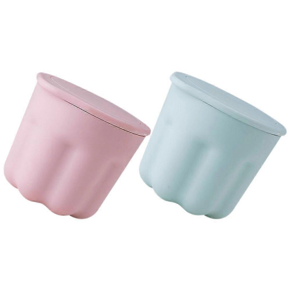 Makeup Tool Cleaning Box for Travel Sky-Blue Silicone Cleaning 2 Sets