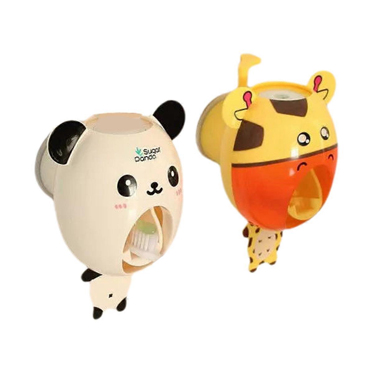 Cute Cartoon Toothpaste Dispenser, Automatic , Wall Mount, Dental Tooth Paste Squeezer Tubes, Childr