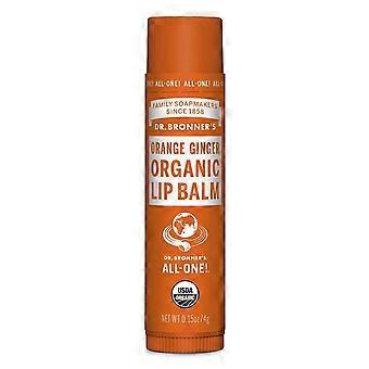 Dr Bronner Lip Balm Orange Ginger 4g - 3 Pack