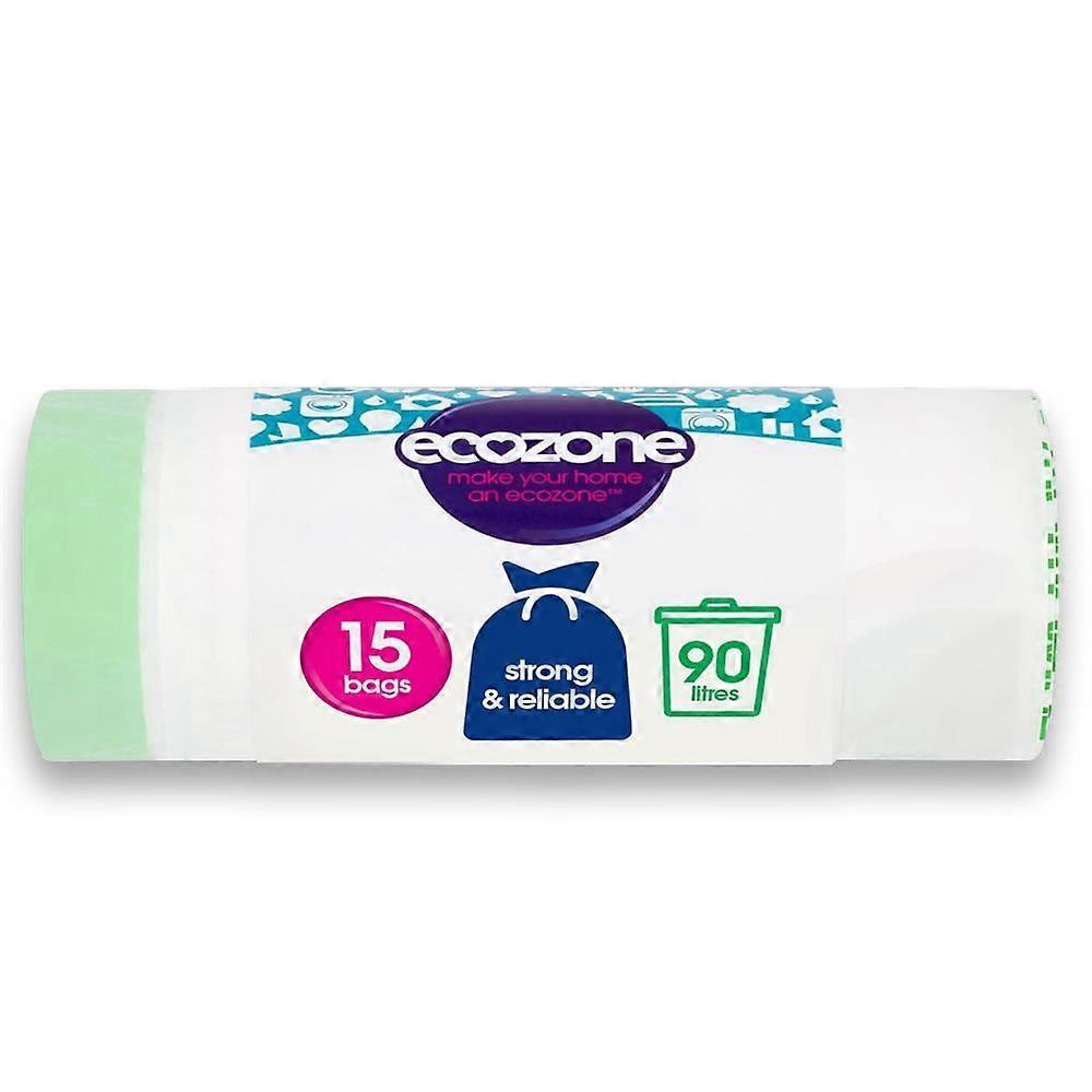 Ecozone Biodegradable Bin Liners - 90lt - 15 bags - 2 Pack