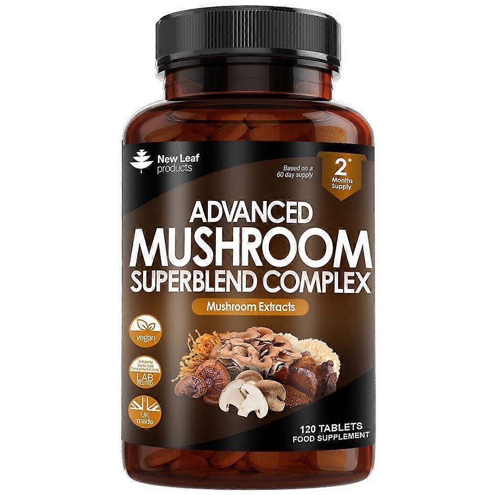 New Leaf Products Blend Of 6 Mushroom Extracts Complex 120 Capsules - 3 Pack
