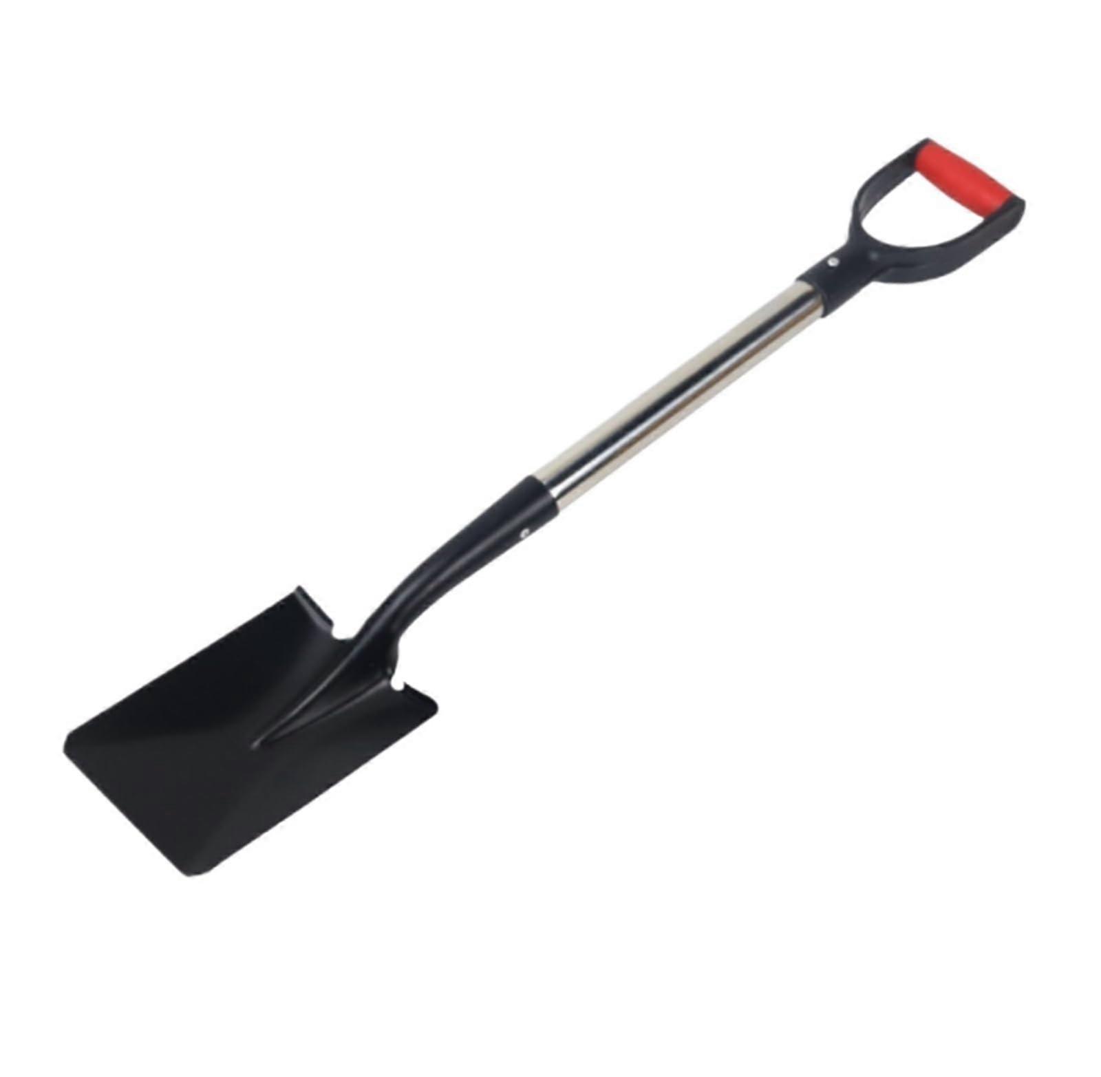 Mud Removal Tool Snow Shovel With Dshaped Handle Stainless Steel Shovel For Road Snow Clearing Sand(Square head) 83cm Square head