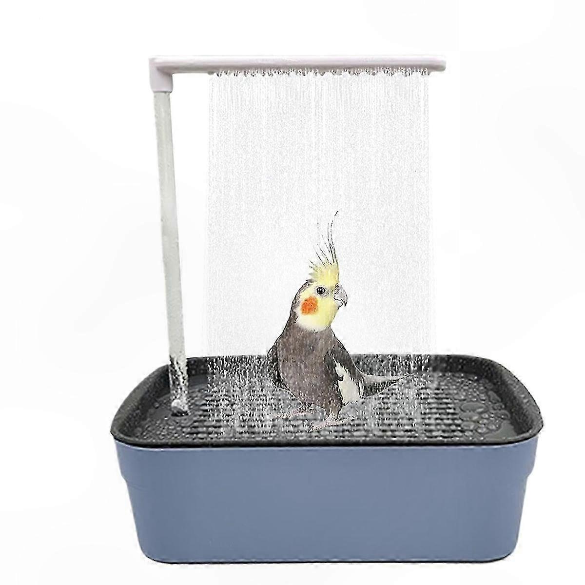 Circulating Water Bird Bath for Parrots with Automatic Shower Feature