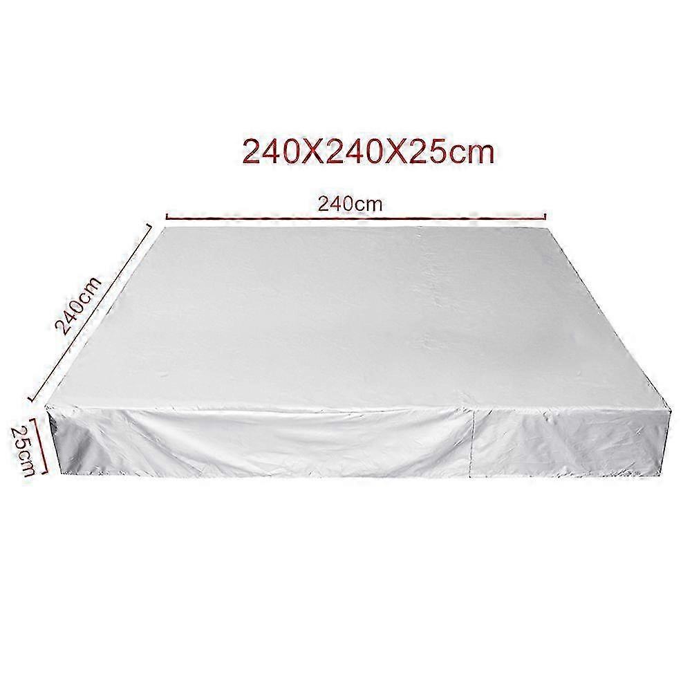 Multi-purpose polyethylene waterproof tarpaulin, silver, 240*240*25cm