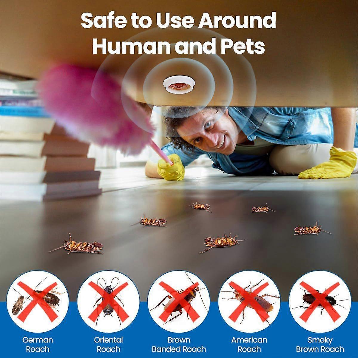 16-82pcs Roach Bait & Killer Effective Cockroach Repellent and Gel for Quick Elimination of Indoor Roach Nests