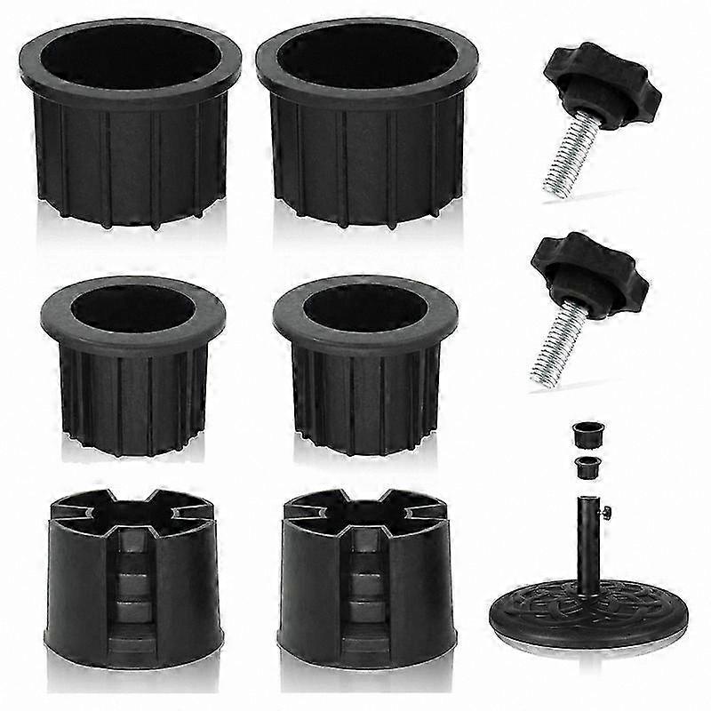 8-Piece Patio Umbrella Base Kit with Ring Plug, Cover, and Cap for Stand Replacement