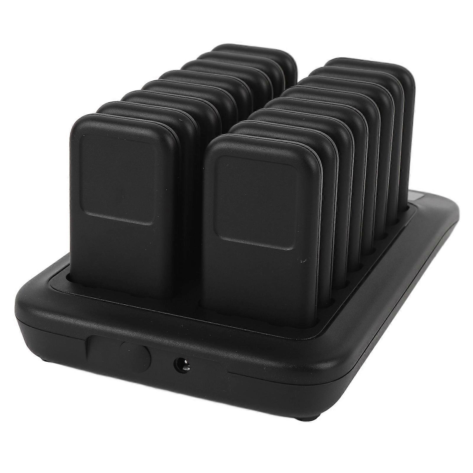 Restaurant Pager System 16 Guest Pagers 1640ft Range Black