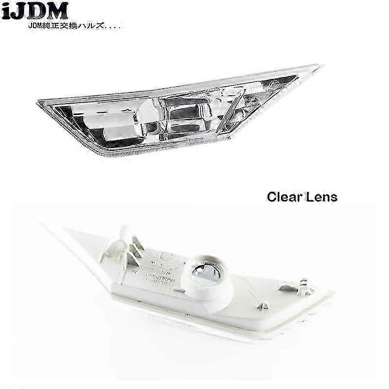 (2) Left & Right OEM JDM Clear Side Marker Lamp Lens For 2016-up 10th Gen Honda Civic Sedan/Coupe/Hatchback
