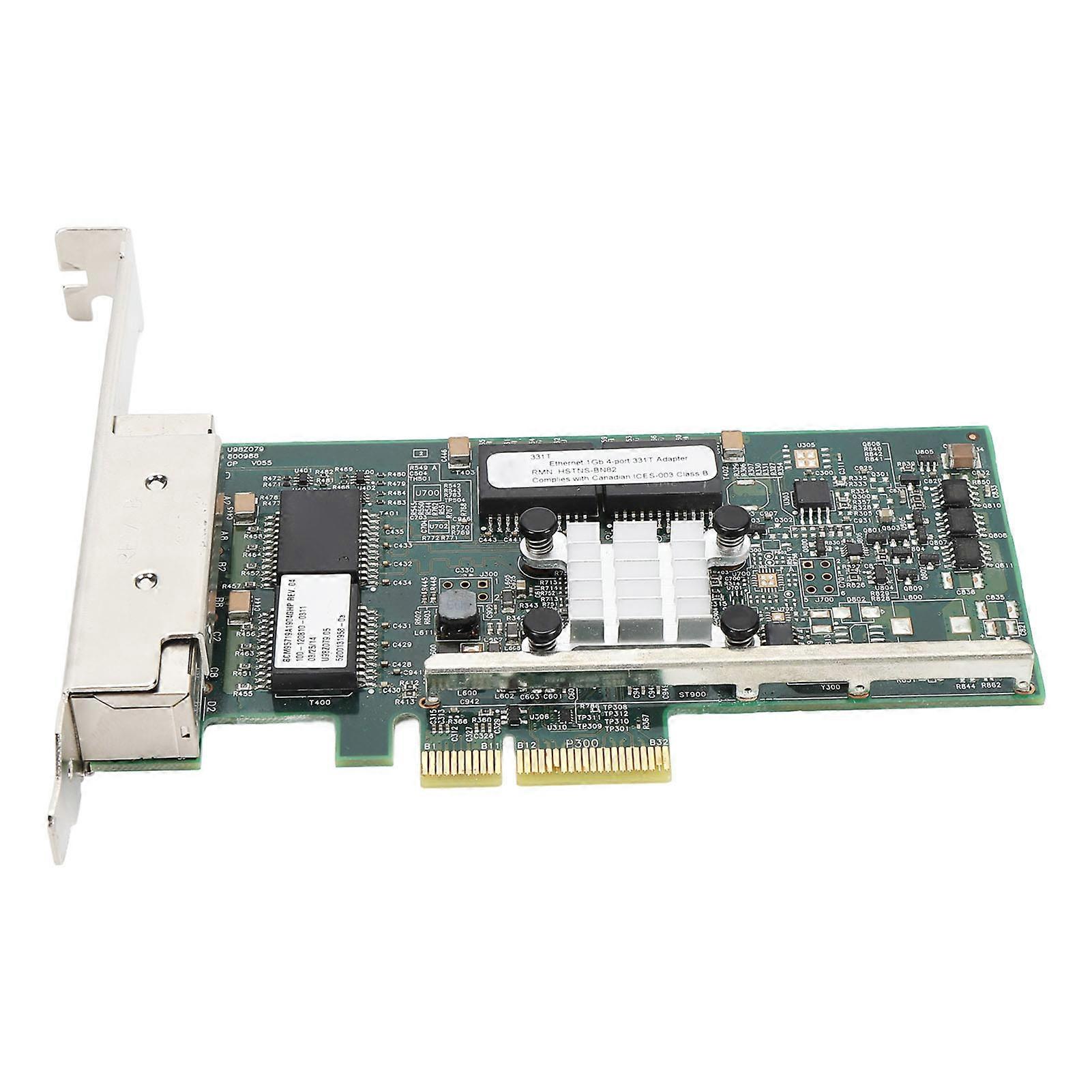 PCIe Gigabit Network Card Professional Efficient 10 100 1000Mbps BCM95719 Chip 4 Port PCI Express Ethernet Adapter for PC
