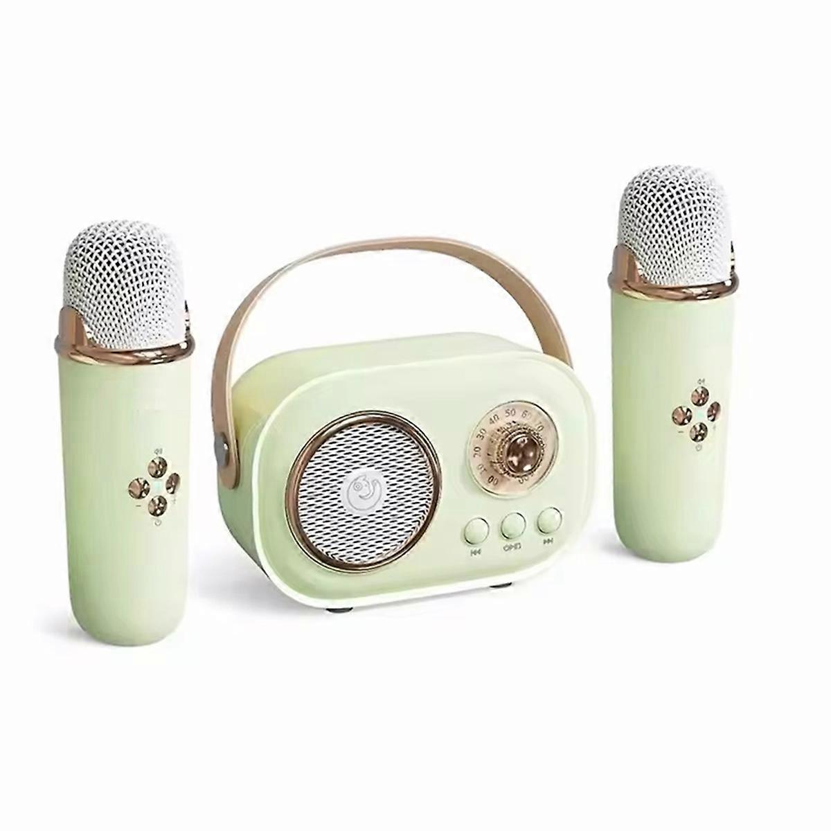 Karaoke Portable Wireless Bluetooth Speaker with Microphone Green