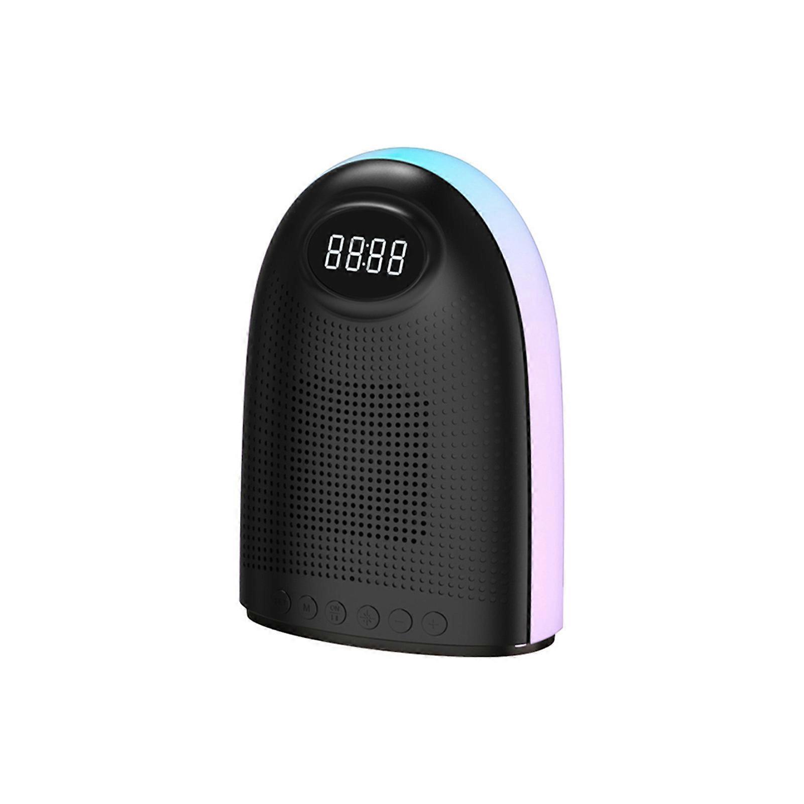 Portable Bluetooth Speaker & LED Alarm Clock - Multifunctional, Stylish, Color Display
