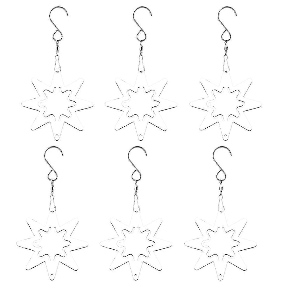6Pcs 3 Inch Sublimation Wind Spinner Blanks 3D Wind Spinners Hanging Wind Spinners for Christmas In