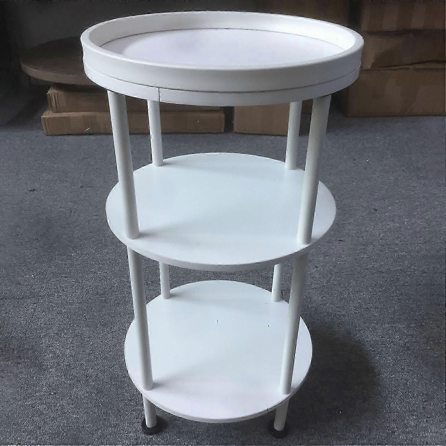 Round End Table Side Table 3-Tier SC Series, Dimensions 300x300x550mm