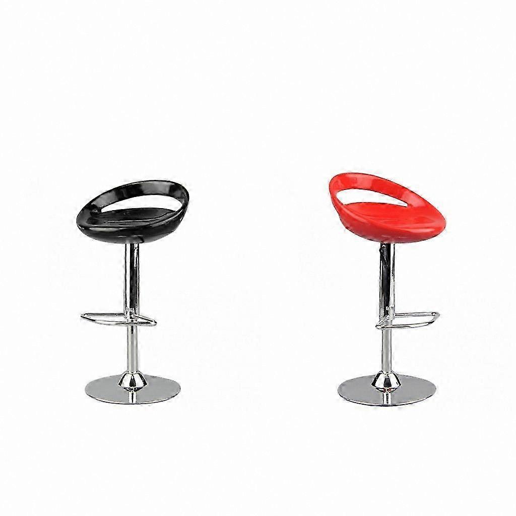 Adjustable Swivel Chair for 12" Figures - Red & Black Bar Stool Design