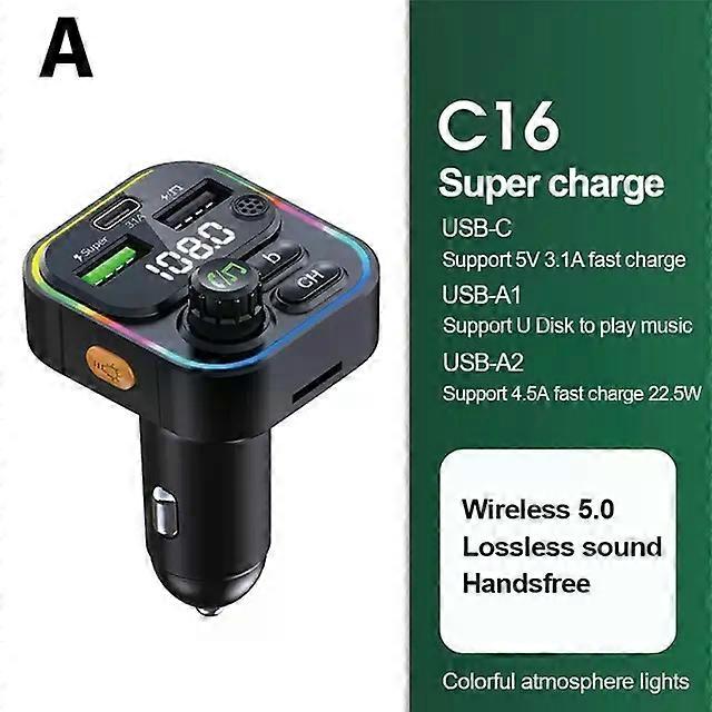 Car Bluetooth Mp3 Super Fast Charge Multi-function Car Charger Speaker Adapter Bluetooth Bloothooth Transmitter Fm Player X8S3