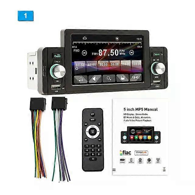 Car Radio Carplay Android Auto 1 Din Car MP5 Video Player With Bluetooth 5" Touch Screen Universal Automotive Multimedia