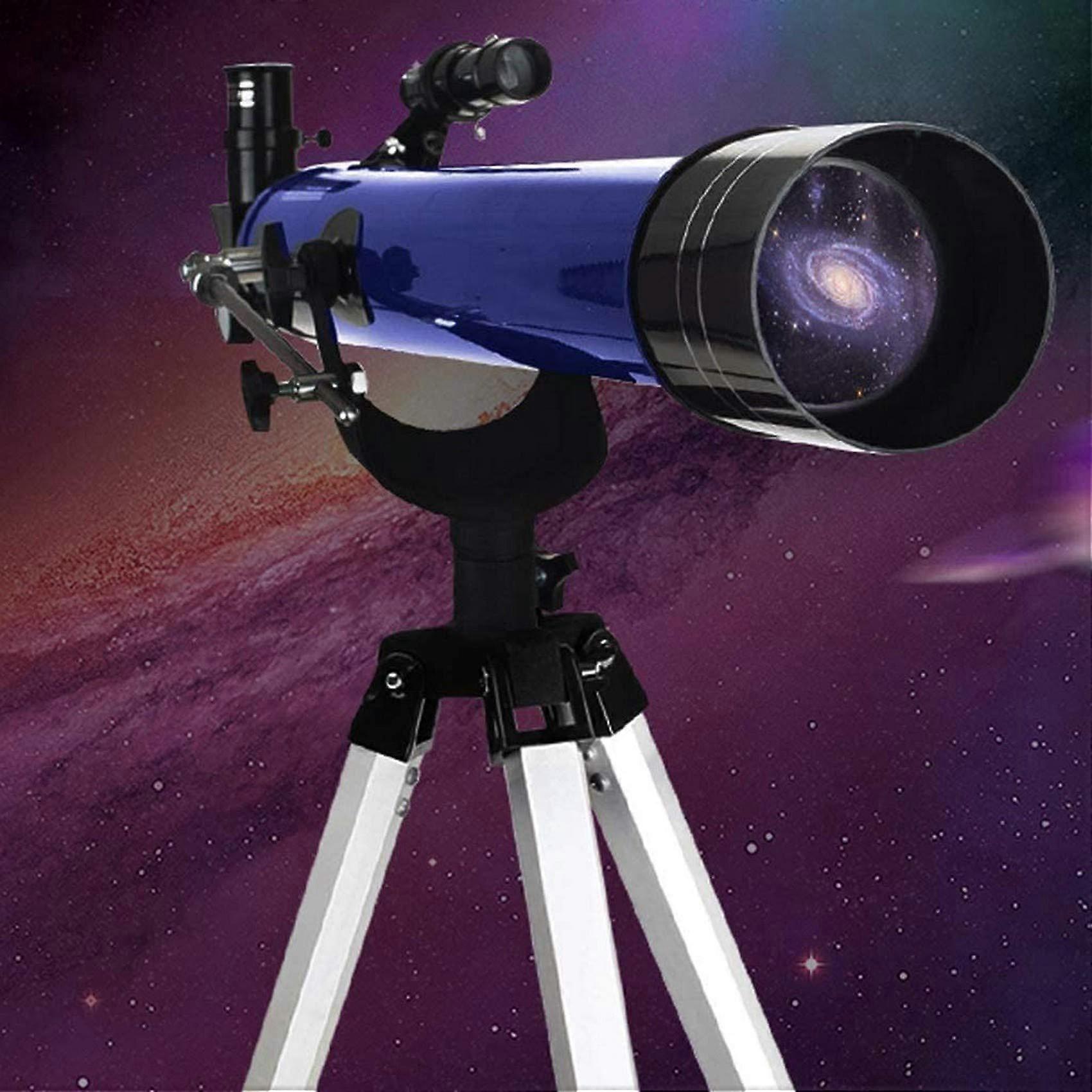 Astronomical Telescope Portable Travel Telescope, 5x24 Optical Cross Star Finder, Refractor for Kids and Adults, Blue