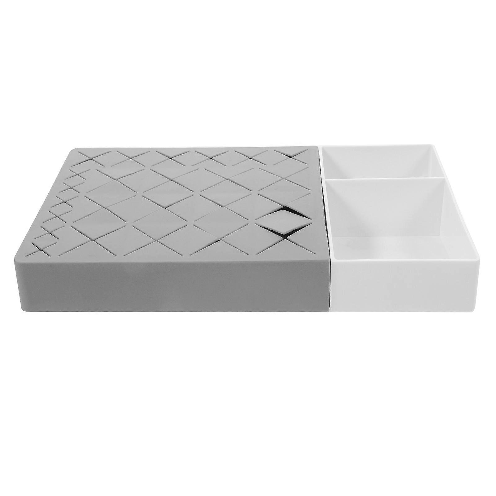 Lipstick Holder in Grey Made of Durable Silicone for Cosmetic Use on Desktop Dressing Table 7.8 x 3.9 Inches
