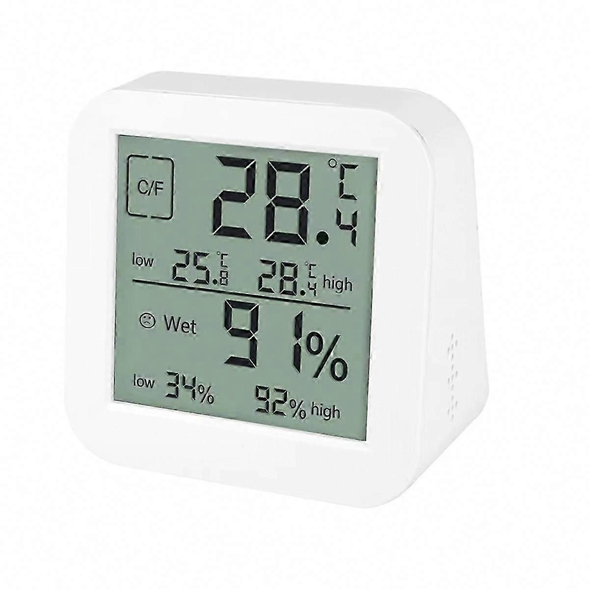 LCD Digital Hygrothermograph Indoor Multifunctional Dual-Screen Humidity and Temperature Meter Table