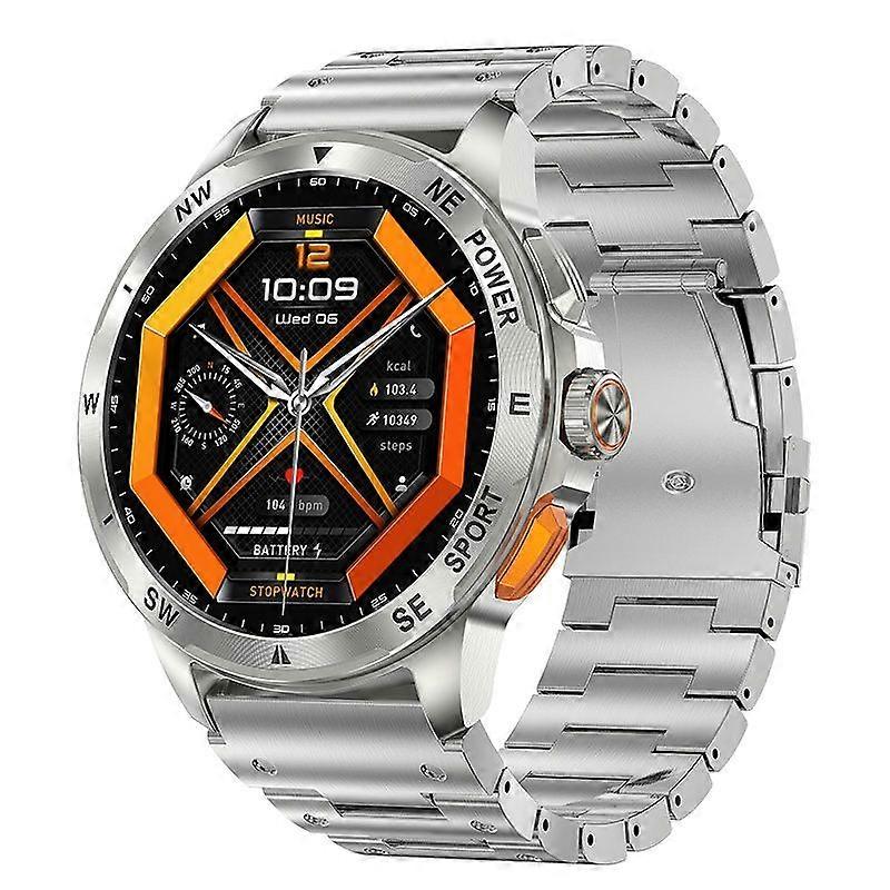 Smartwatch AK77 AMOLED Bluetooth Calling Outdoor Sports(Silver)