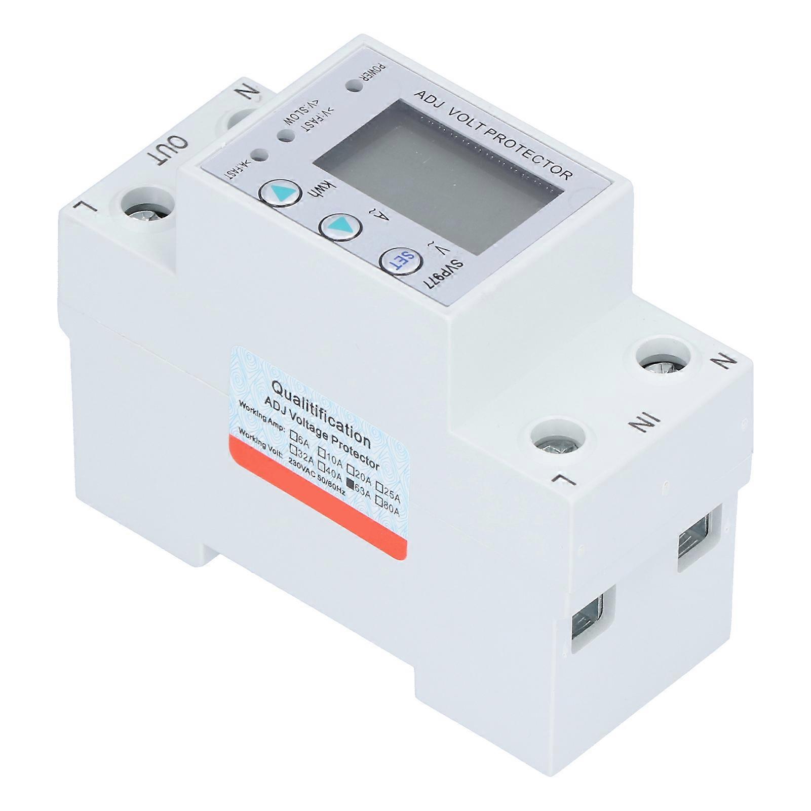 Monitoring Protector SVP-977 63A Digital Display 81x36x60mm ABS