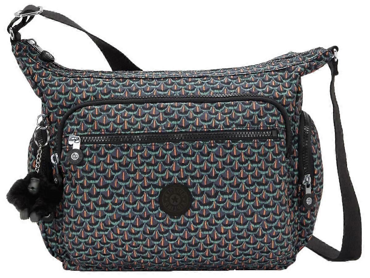 Kipling Gabbie Crossbody Bag - Geo Feathers Black