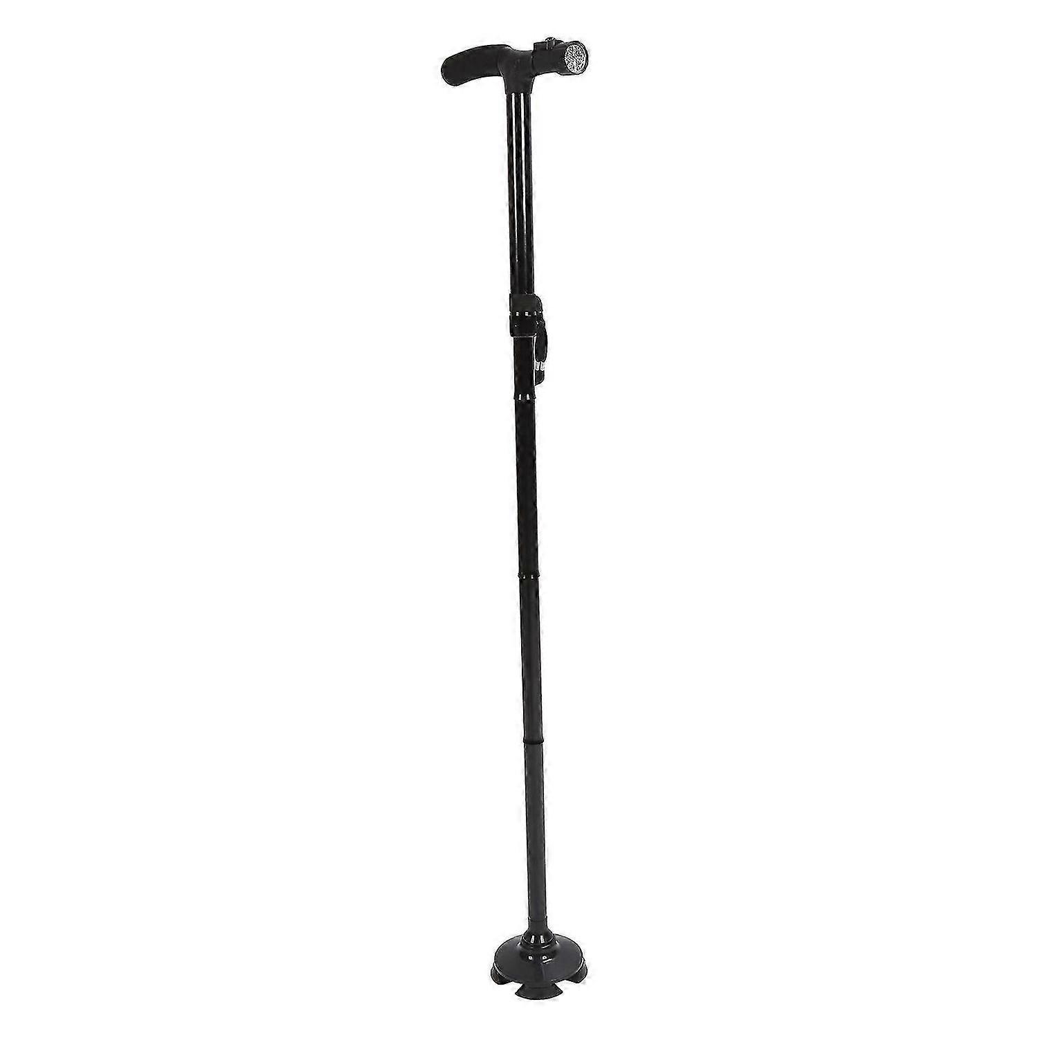 2025 Latest Model Folding Walking Cane 4 Pronged Base T Type Handle Aluminum A...