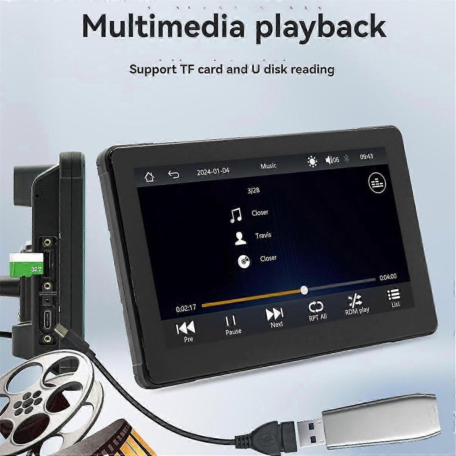 7 Inch Motorcycle Dash Camera DVR Car GPS Navigator High-Definition