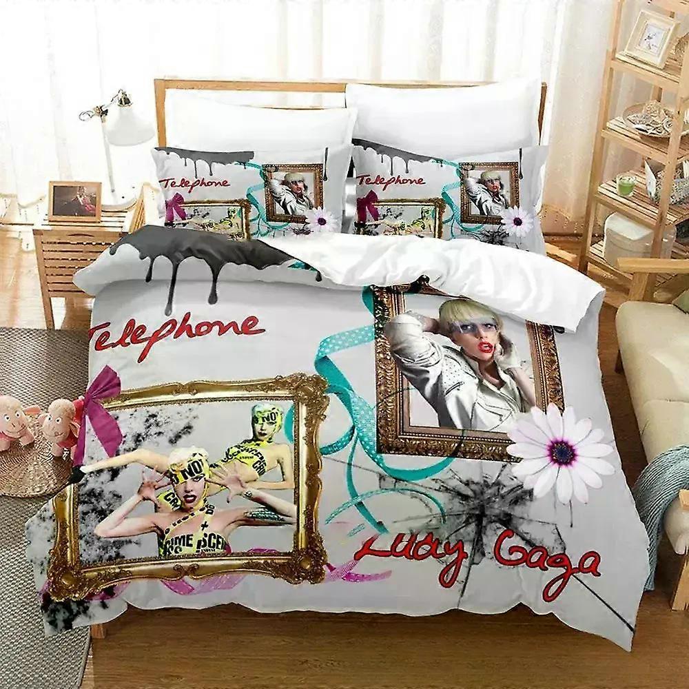 TE1982 Druk 3D Lady Gaga Zestaw pościeli Chłopcy Dziewczęta Twin Queen King Size Poszwa na kołdrę Poszewka na poduszkę Łóżko Chłopcy Dorosły Home Textileextile